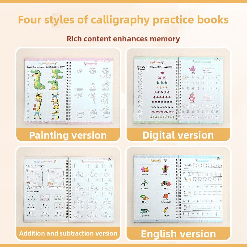 Childrens Groove Writing Practice Books with Pen Set