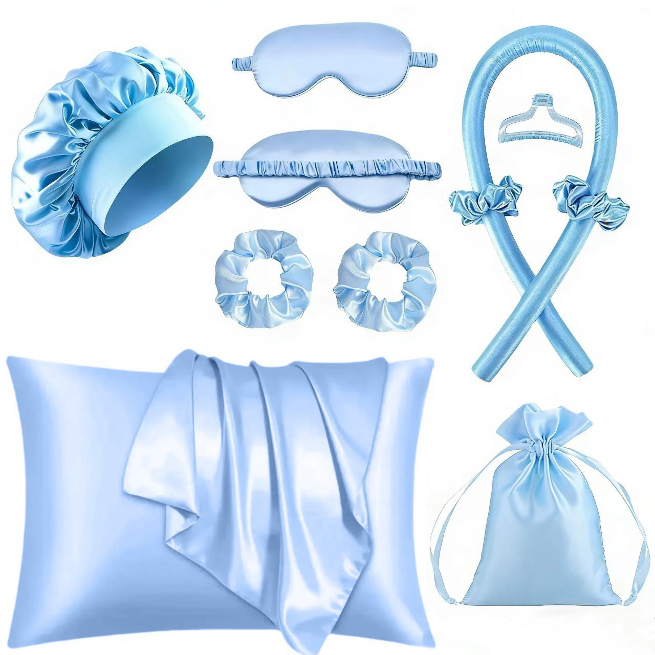 Heatless Hair Curling Set with Sleep Cap