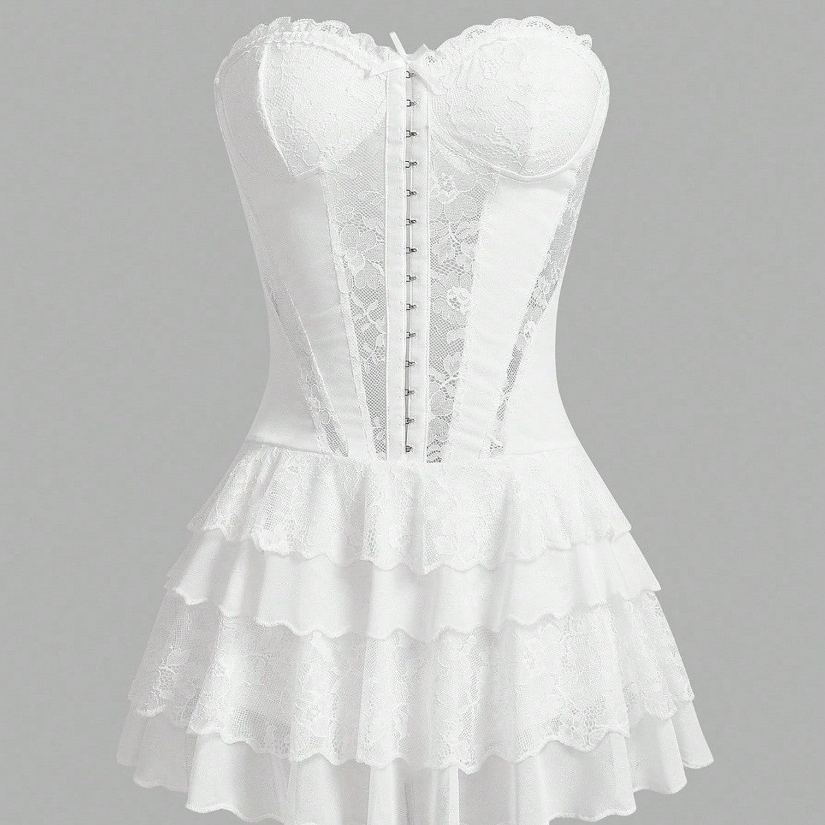 Women's Underwire Lingerie Set with Puffy Skirt