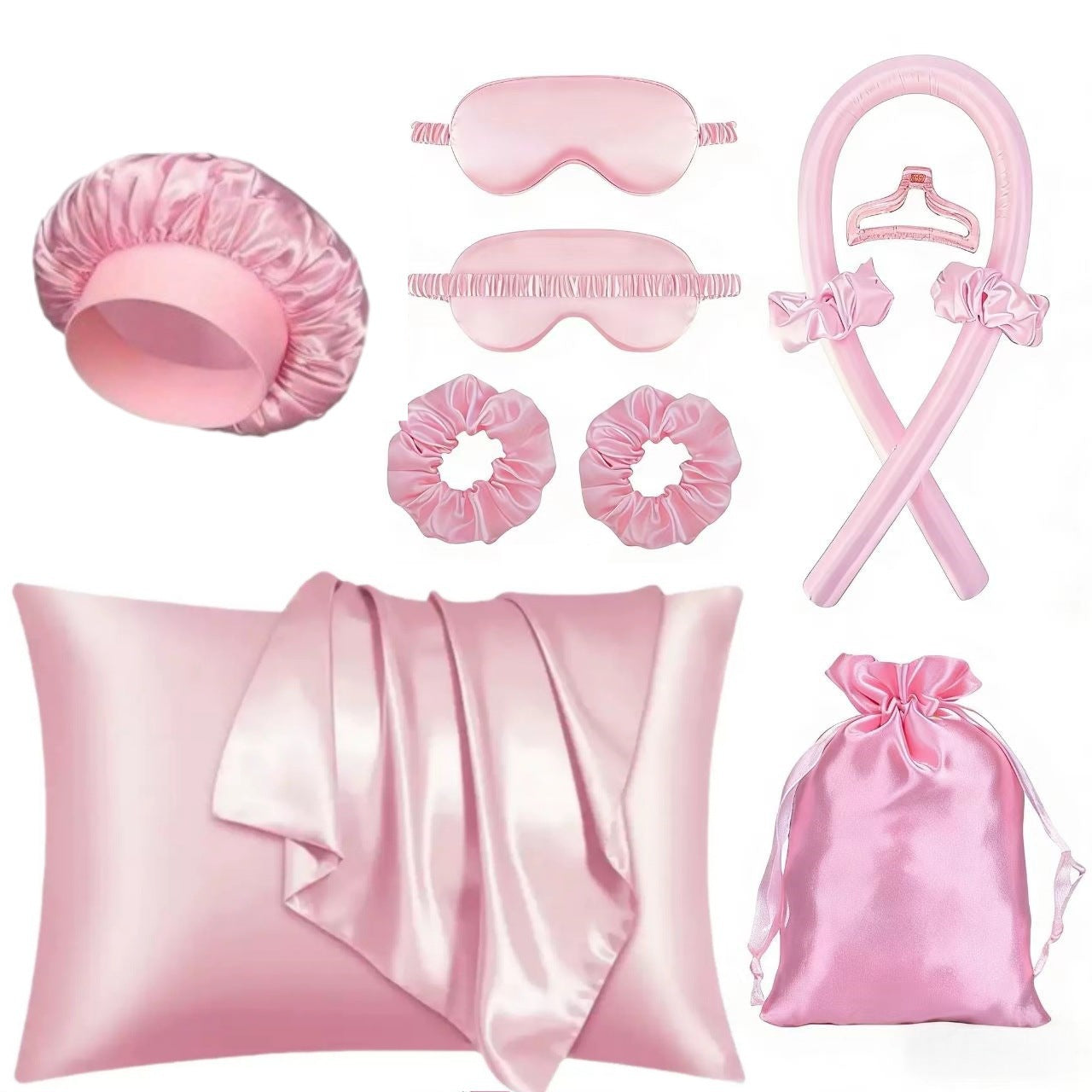 Heatless Hair Curling Set with Sleep Cap