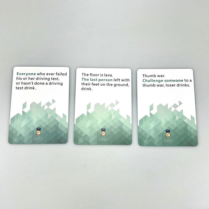 Drinking Party Board Game Cards