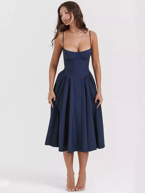 Elegant Stitching Slip Dress